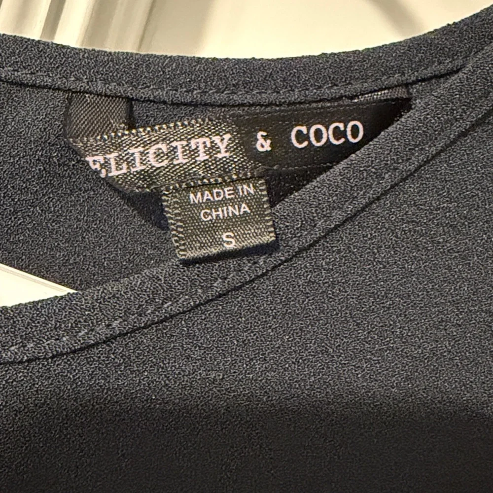 Nordstrom felicity and coco navy Size small crepe shift dress